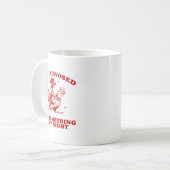 Undiagnosed But Soing Ain't Right Funny Raccoon Ch コーヒーマグカップ (正面左)