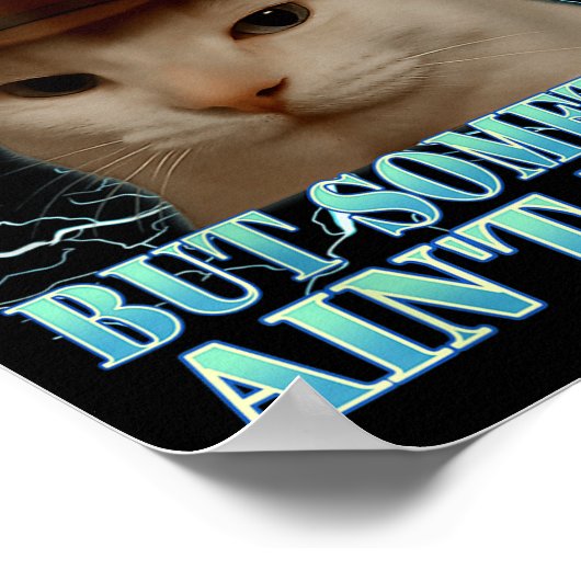 Undiagnosed But Soing Ain't Right Funny Silly Cat  ポスター (角)