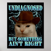 Undiagnosed But Soing Ain't Right Funny Silly Cat  ポスター (正面)