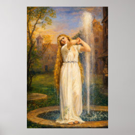 Undine by John William Waterhouse (Vibrant Colors) ポスター