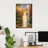 Undine by John William Waterhouse (Vibrant Colors) ポスター (ホームオフィス)