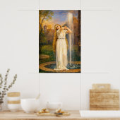 Undine by John William Waterhouse (Vibrant Colors) ポスター (キッチン)