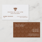 Uneの(紋章の)フラ・ダ・リ 名刺 (正面/裏面)