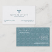 Uneの（紋章の）フラ・ダ・リ 名刺 (正面/裏面)