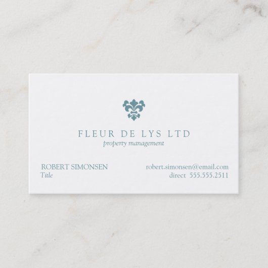 Uneの（紋章の）フラ・ダ・リ 名刺 (正面)