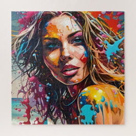 Une belle femme à la plage ジグソーパズル