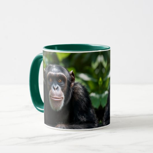 Une bonne tête de chimpanzé. マグカップ (正面左)