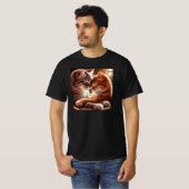Une chatte et son chaton, une scène de tendresse. tシャツ (正面フル)