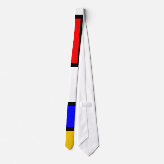 Une cravate d'art abstrait style Mondrian ネクタイ (裏面)