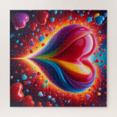 Une explosion de cœurs ジグソーパズル (横)