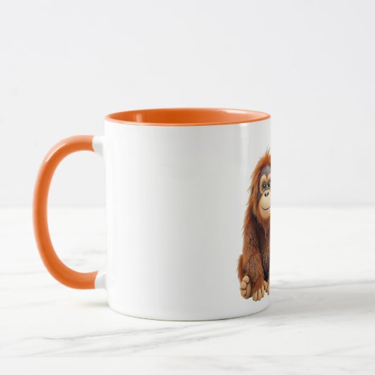 Une famille d'orang-outan trop mignons. マグカップ (左)