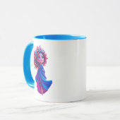 Une fillette flotte tranquillement dans les airs. マグカップ (正面左)