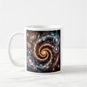 Une galaxie en spirale emporte votre regard. コーヒーマグカップ (左)