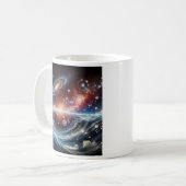 Une galaxie en spirale  tellement lumineuse. コーヒーマグカップ (正面左)