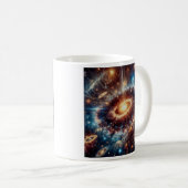 Une galaxie lumineuse tourbillonne. コーヒーマグカップ (正面右)