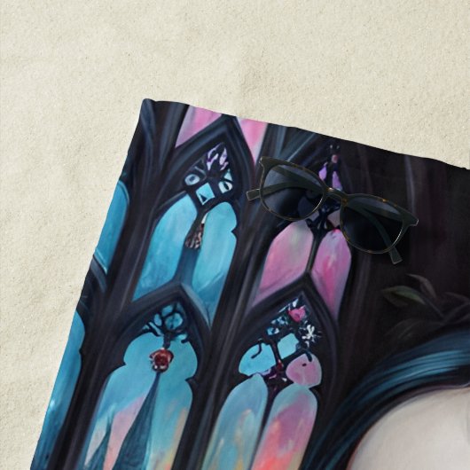 Une gothique pensive ビーチタオル (インサイチュ)