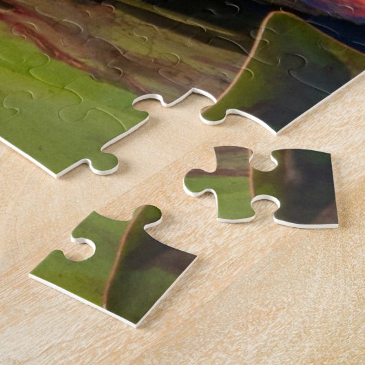 Une grenouille sous une fleur de nénuphar ジグソーパズル (側面)