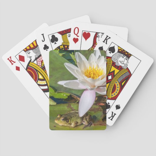 Une grenouille sous une fleur de nénuphar トランプ (裏面)