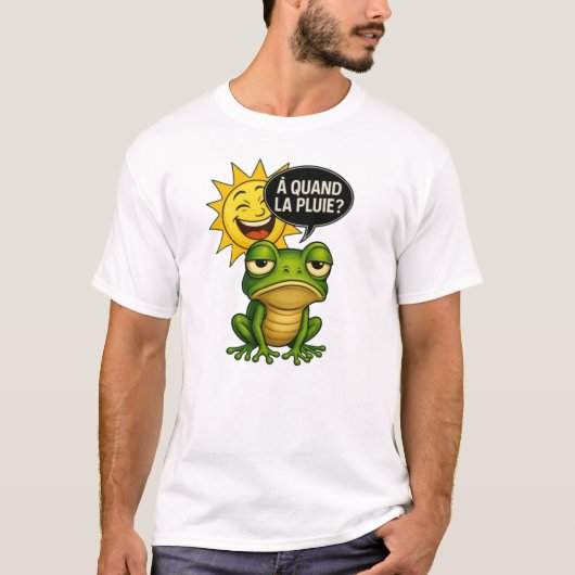 Une grenouille verte a le cafard tシャツ (正面)