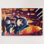 Une héroïne chibi dans l'univers du pixel ジグソーパズル (横)