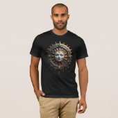 Une horloge solaire steampunk stylée futuriste. tシャツ (正面フル)