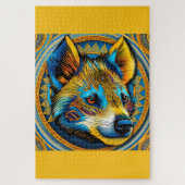 Une hyène colorée ジグソーパズル (縦)