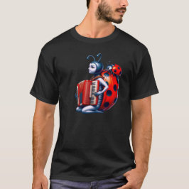 Une jolie coccinelle accordéoniste  tシャツ
