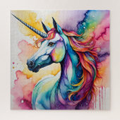 Une licorne en aquarelle ジグソーパズル (縦)
