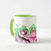 Une mage abstraite originale pleine de vie.  マグカップ (正面左)