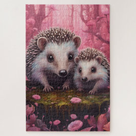 Une maman hérisson et son petit ジグソーパズル