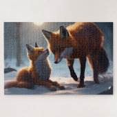 Une maman hérisson et son petit ジグソーパズル (横)