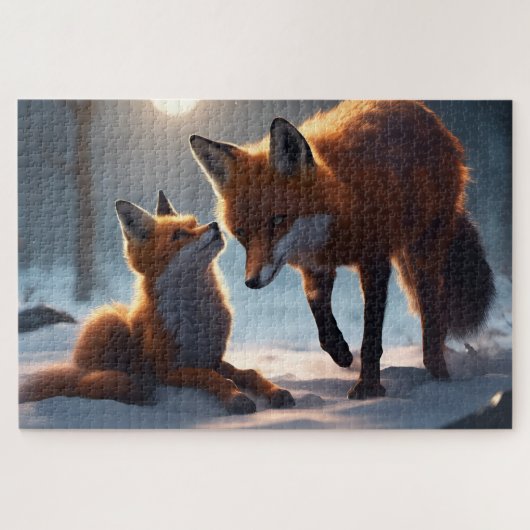 Une maman hérisson et son petit ジグソーパズル (横)