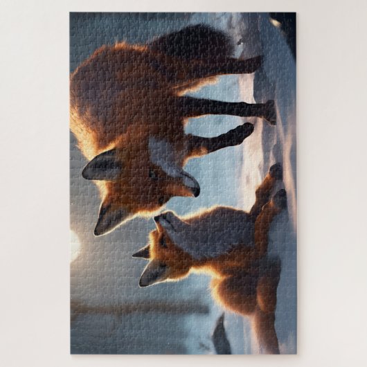 Une maman hérisson et son petit ジグソーパズル (縦)