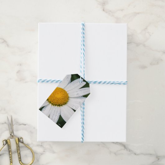 Une margueritte, font vert ギフトタグ (より糸付き)