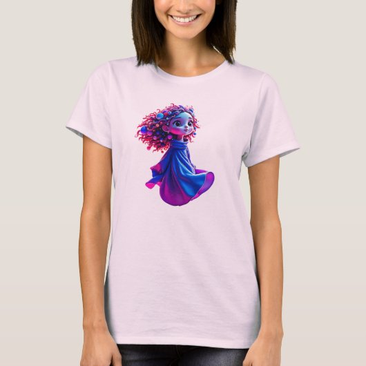 Une mignonne petite fille en lévitation. tシャツ (正面)