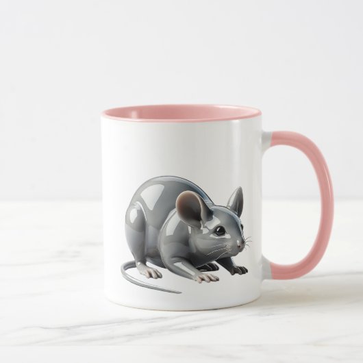 Une petite souris cherche discrètement son repas. マグカップ (右)