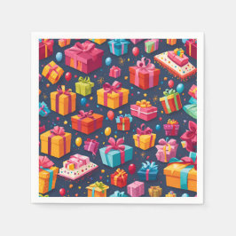 Une pluie de cadeaux スタンダードカクテルナプキン