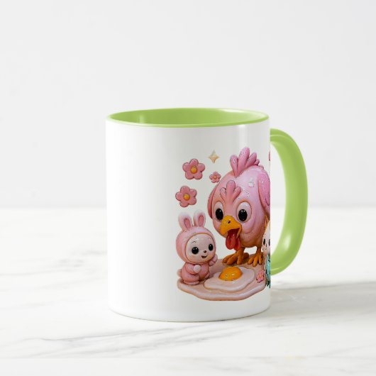 Une poule casse son oeuf マグカップ (正面右)