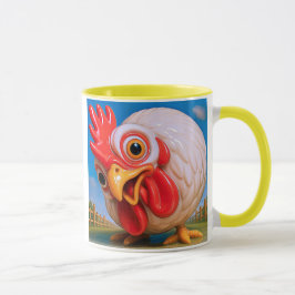 Une poule curieuse マグカップ