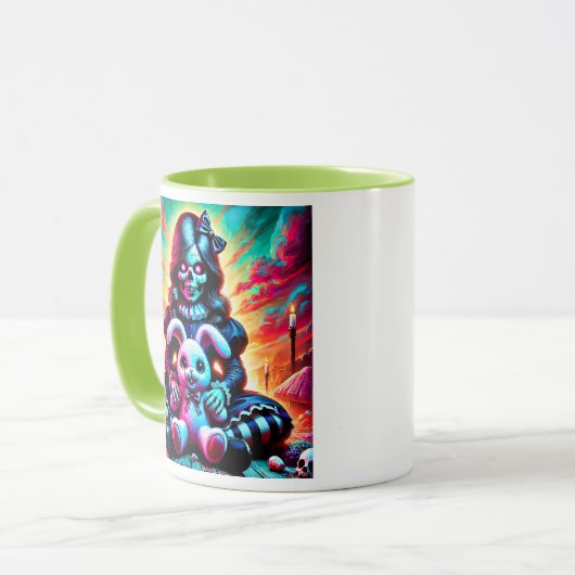 Une poupée d'enfer avec son gentil lapin.  マグカップ (正面左)