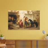 Une rue de l'Algérie des années1800. キャンバスプリント (インサイチュ (リビング))