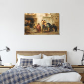 Une rue de l'Algérie des années1800. キャンバスプリント (インサイチュ (寝室))