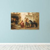 Une rue de l'Algérie des années1800. キャンバスプリント (インサイチュ (ウッドフロア))