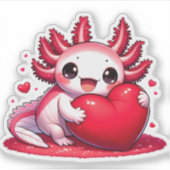 Une salamandre pour la saint Valentin sticker シール (正面)