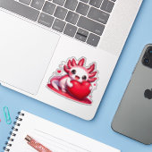Une salamandre pour la saint Valentin sticker シール (ノートパソコンとiPhone)