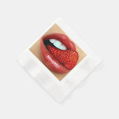 UNE SERVIETTE SEXY POUR LES LÈVRES ! 縁ありカクテルナプキン (角)