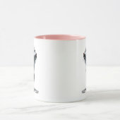 Une souris mignonne en porcelaine avec reflets. マグカップ (中央)