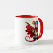 Une souris super-héros intrépide. マグカップ (正面右)