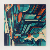 Une ville rétro-futuriste ジグソーパズル (横)