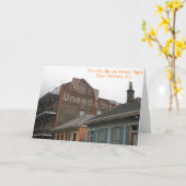 Uneedaのビスケットの幽霊の印の挨拶状 カード (黄色い花)